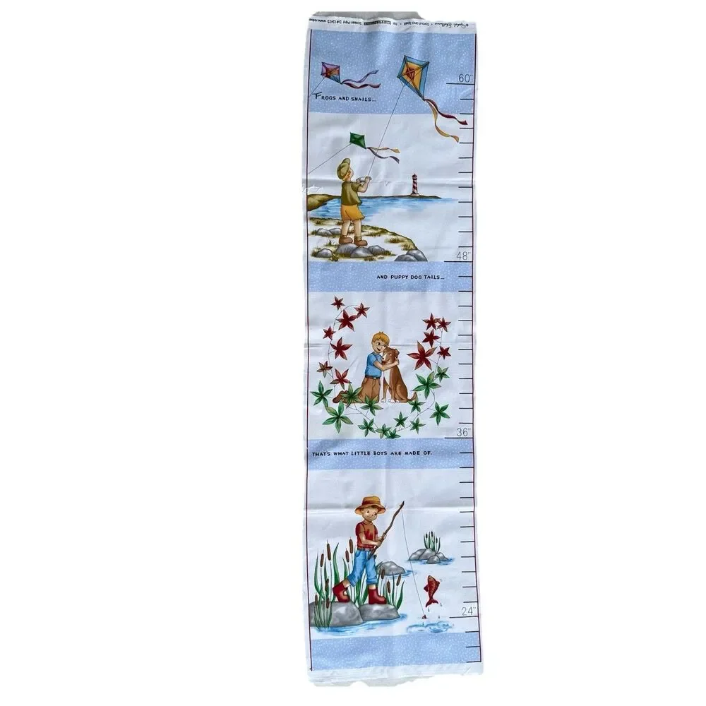 Robert Kaufman Sprout and Spell Growth Chart 12473 Quilt Blocks Panel Cotton Boy